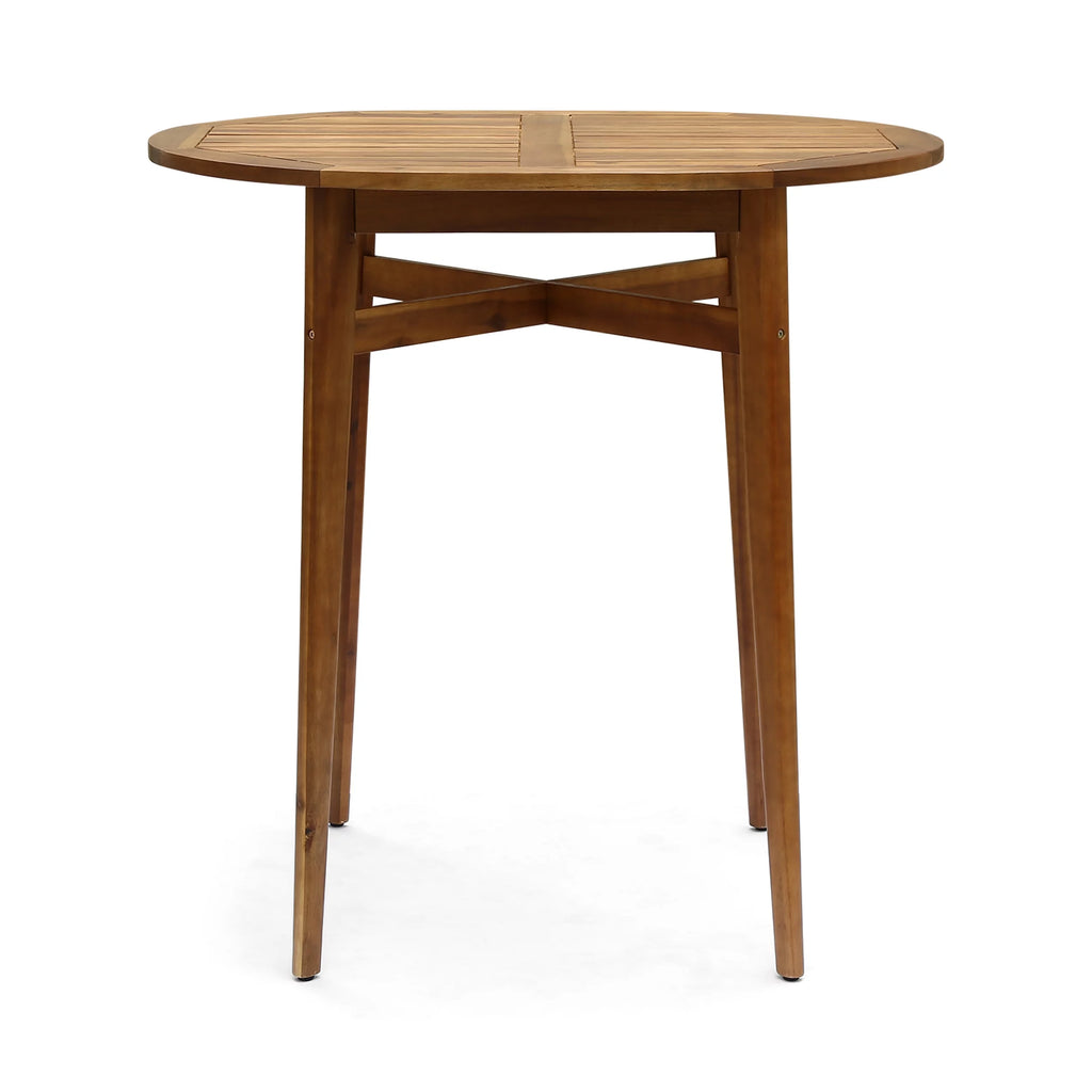 39" Acacia Wood Bar Height Patio Table D34058