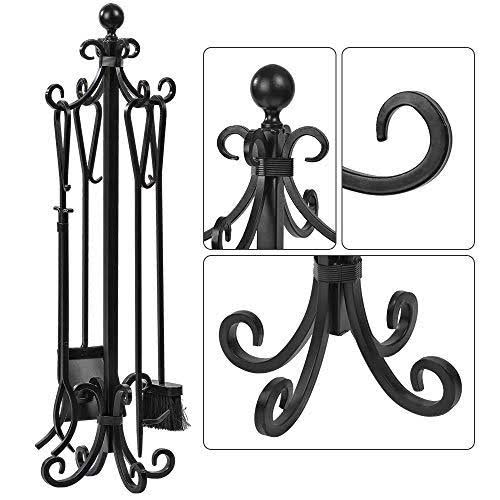 5 Pieces Cast Iron Fireplace Tools C46722