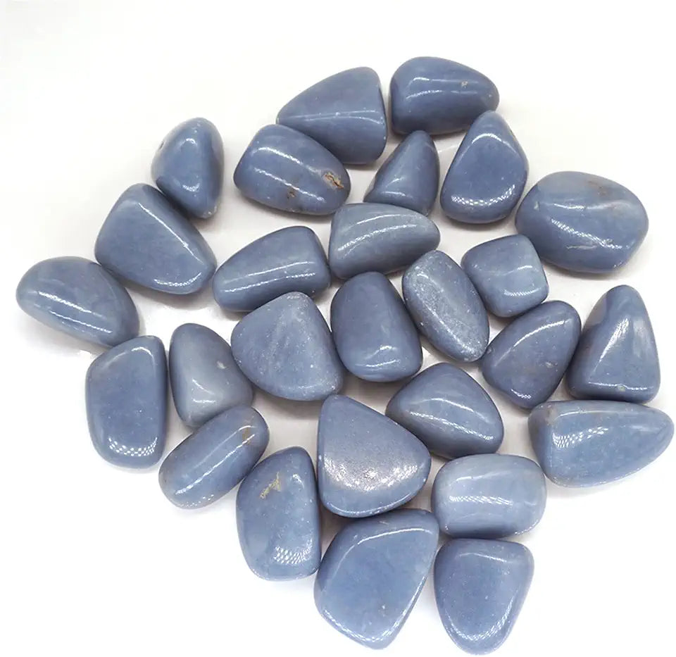 Natural Crystal Rough Blue Tumbled Stone Quartz Mineral Specimen 10g W258053