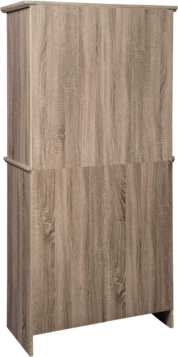 Rustic Farmhouse Accent Cabinet with Adjustable Shelves, Gray C447263