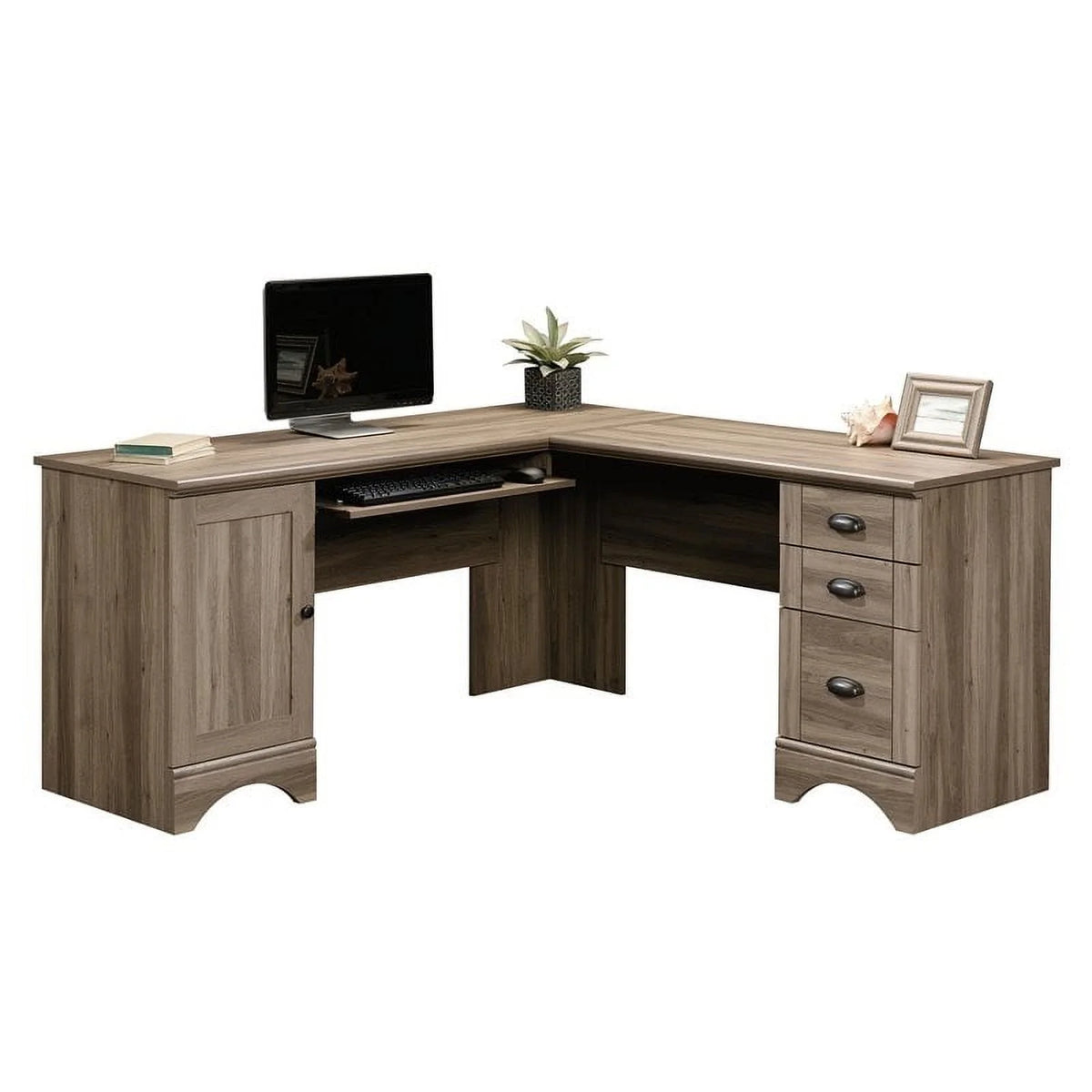 L-Shaped Engineered Wood Computer Desk Z47456