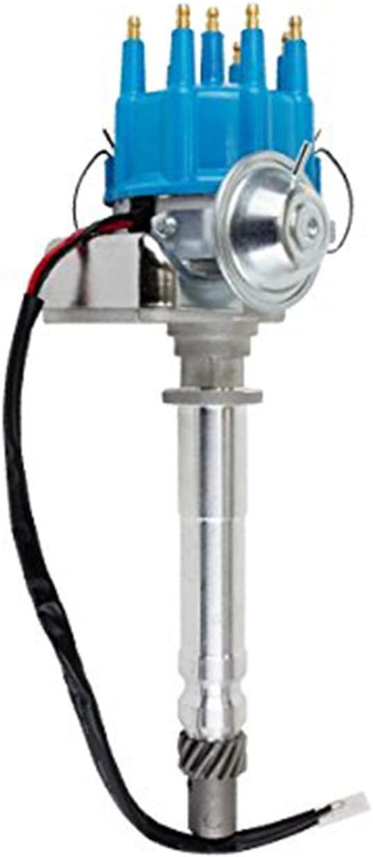 Red Cap Distributor Coil and Red 8mm Spark Plug Wires Set Q3417