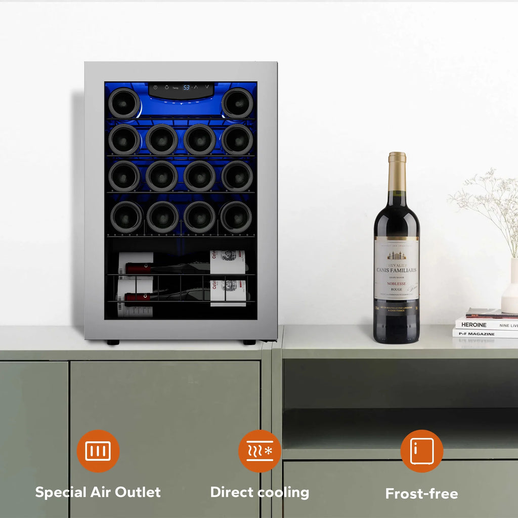 20 Bottle Mini Wine Fridge with Glass Door S443
