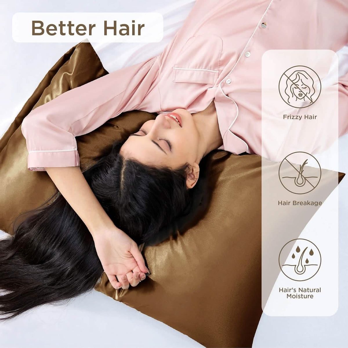 Solid Satin Pillowcase V551