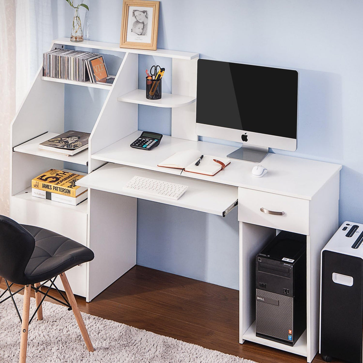 Computer Desk with Cabinet and Storage Drawer F121368