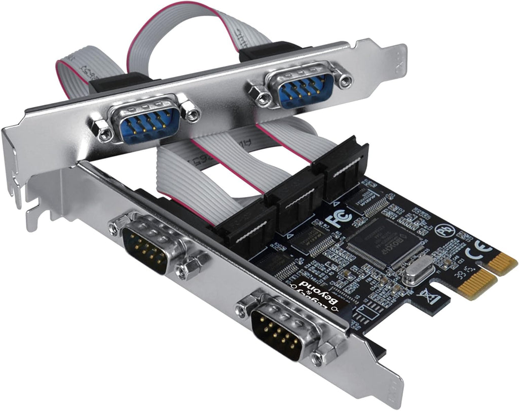 Quad (4 Port) Serial RS-232 PCIe Card with 16C550 UART Pack of 2 K4999