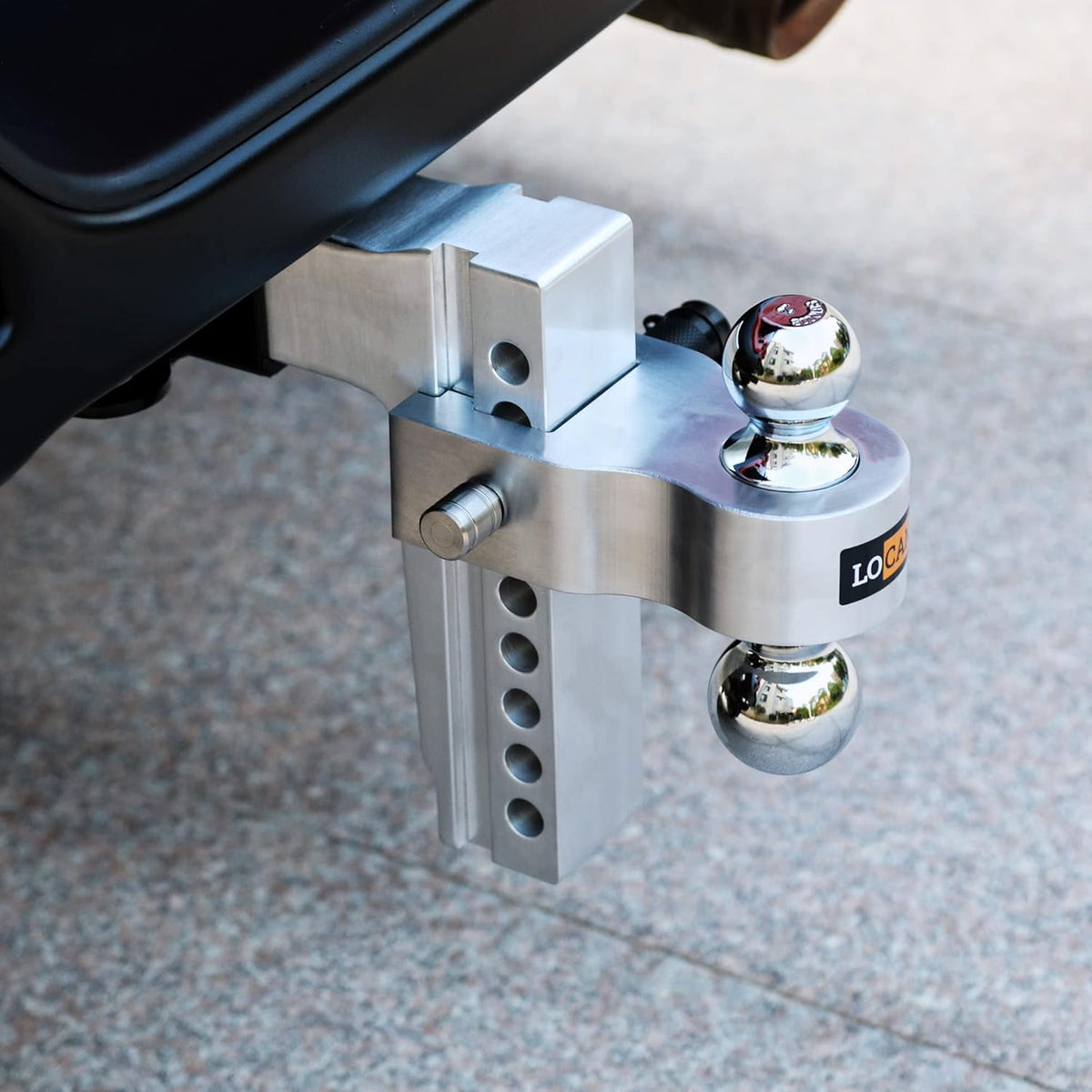 Adjustable Aluminum Trailer Hitch for 2.5-Inch Receiver, 8-Inch Drop/Rise, 18,500 LBS GTW E41579