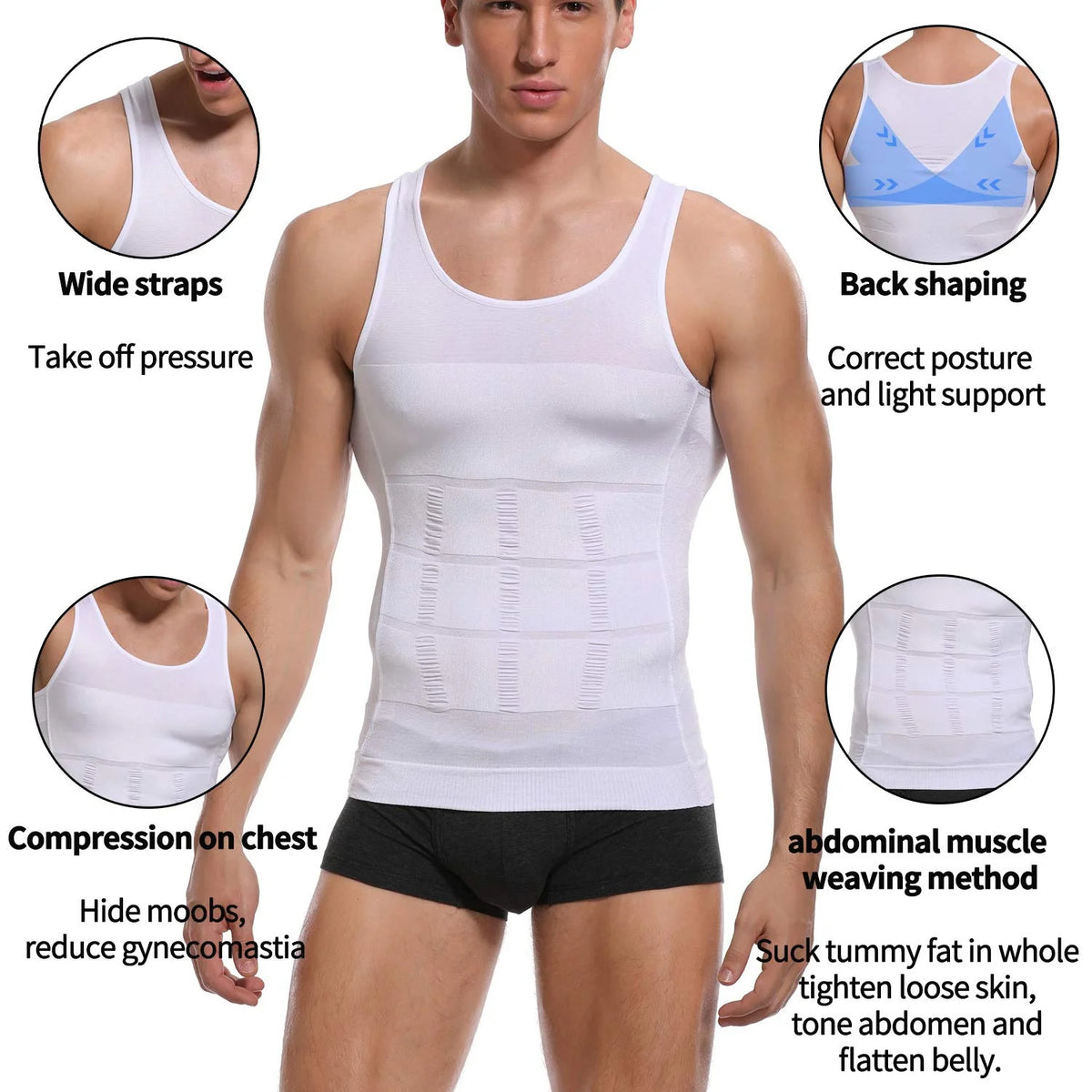 Mens Compression Undershirt Tank Top P462
