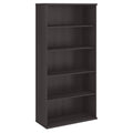 Storm Gray 5 Shelf Wood Composite Bookcase T68538