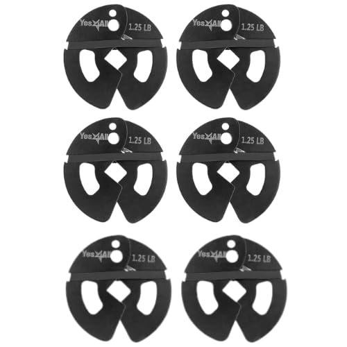 Fractional Weight Plates Set, Steel and Rubber, 1.25LB, 2.5LB, 5LB Q45702