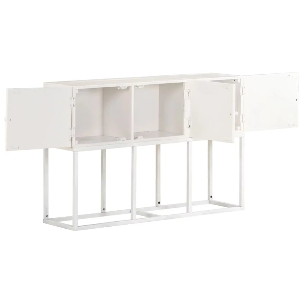 White 3 Door Mango Wood Sideboard S3151