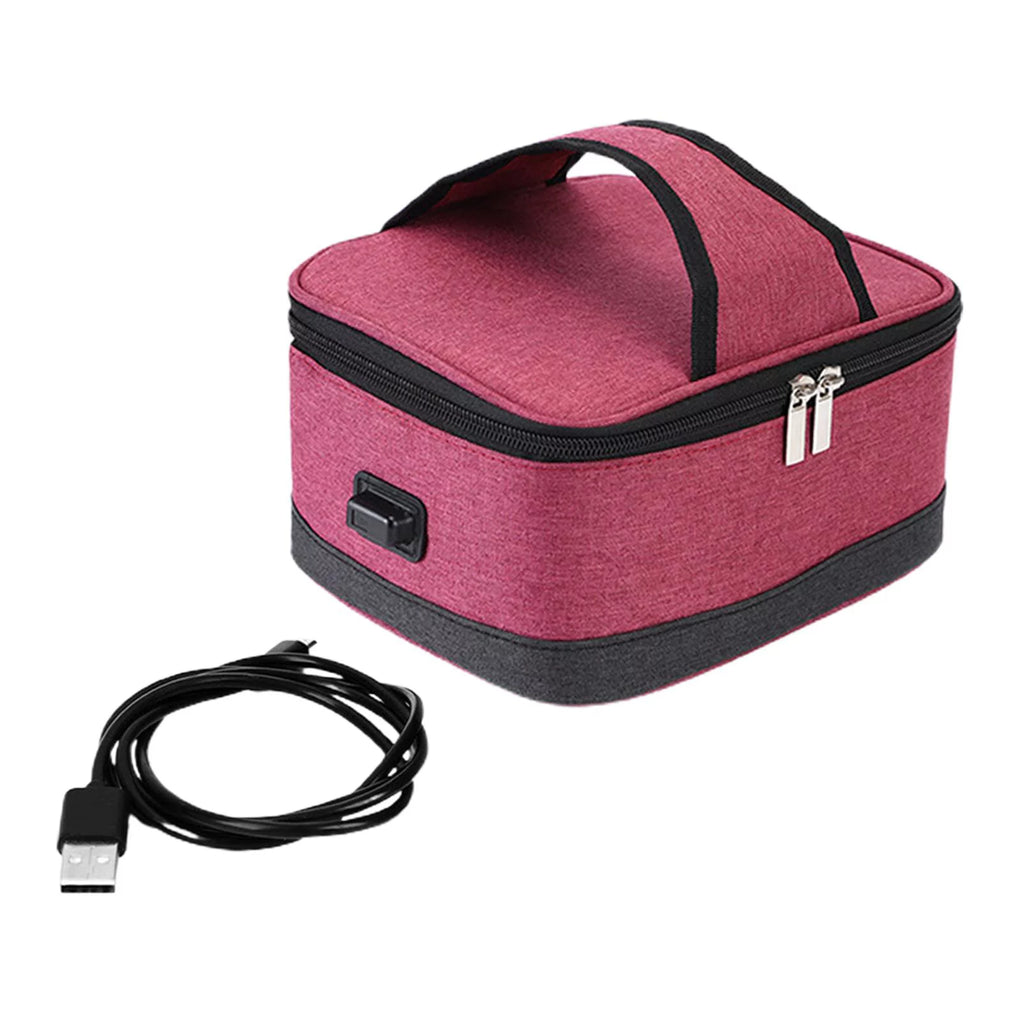 Red Electric Heated Lunch Box Insulation Bag J96672