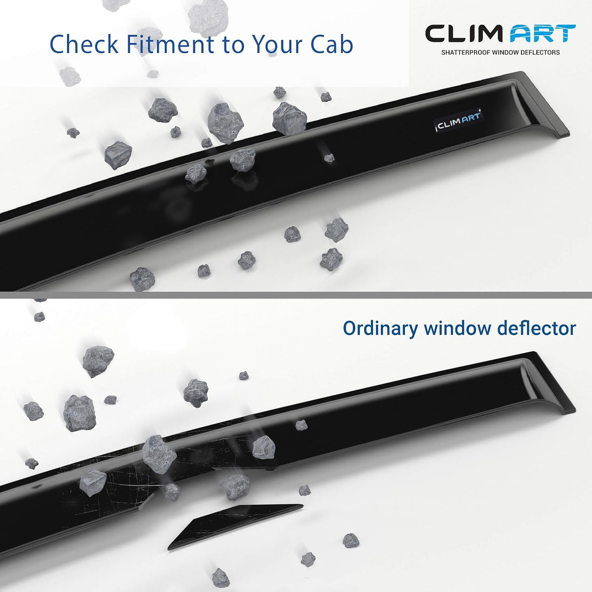 Dark Smoke In-Channel Window Deflectors for Ford F150 Regular Cab, Pack of 2 Z224