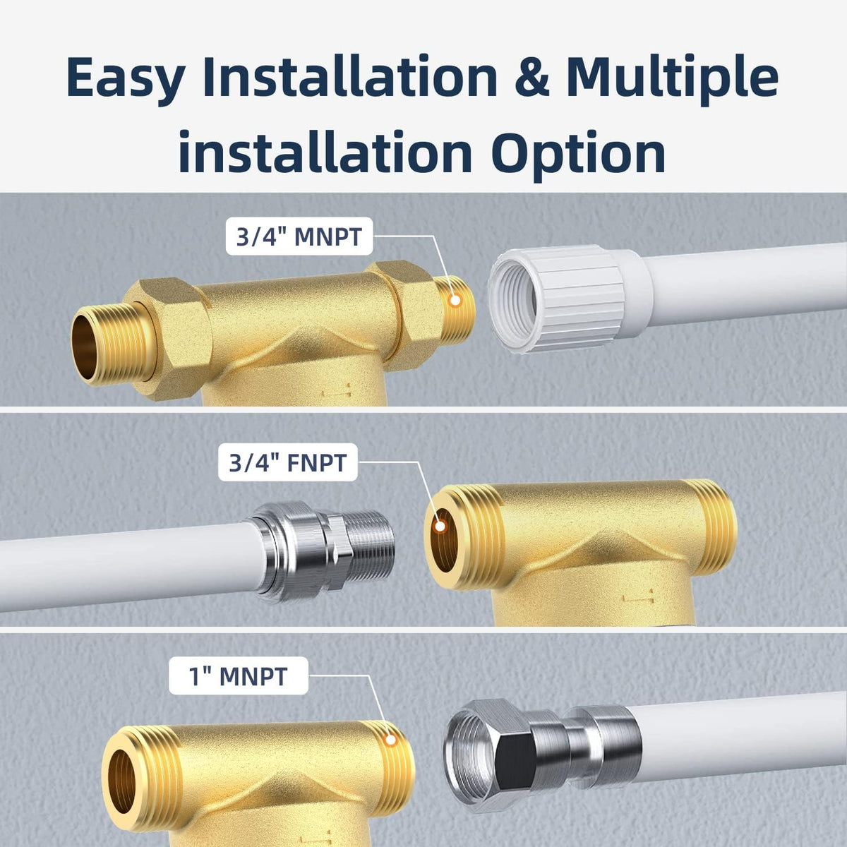 40-Micron Reusable Whole House Sediment Water Filter, Lead-Free Brass, Pack of 2 Q85209