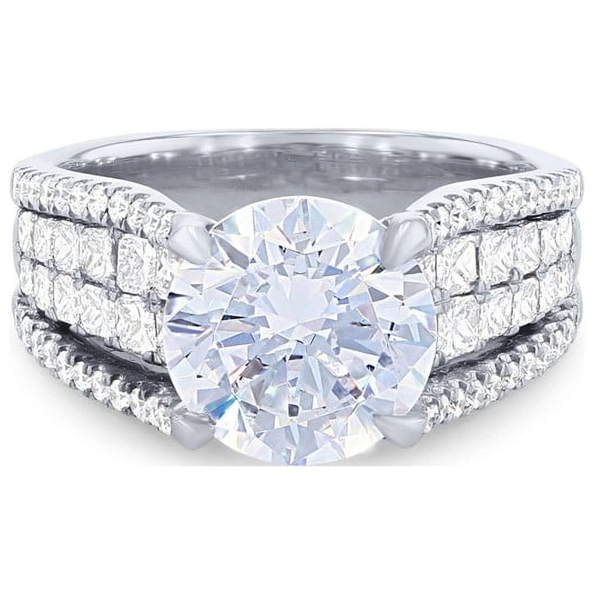 14K White Gold Diamond Solitaire Ring Size 7 C6073