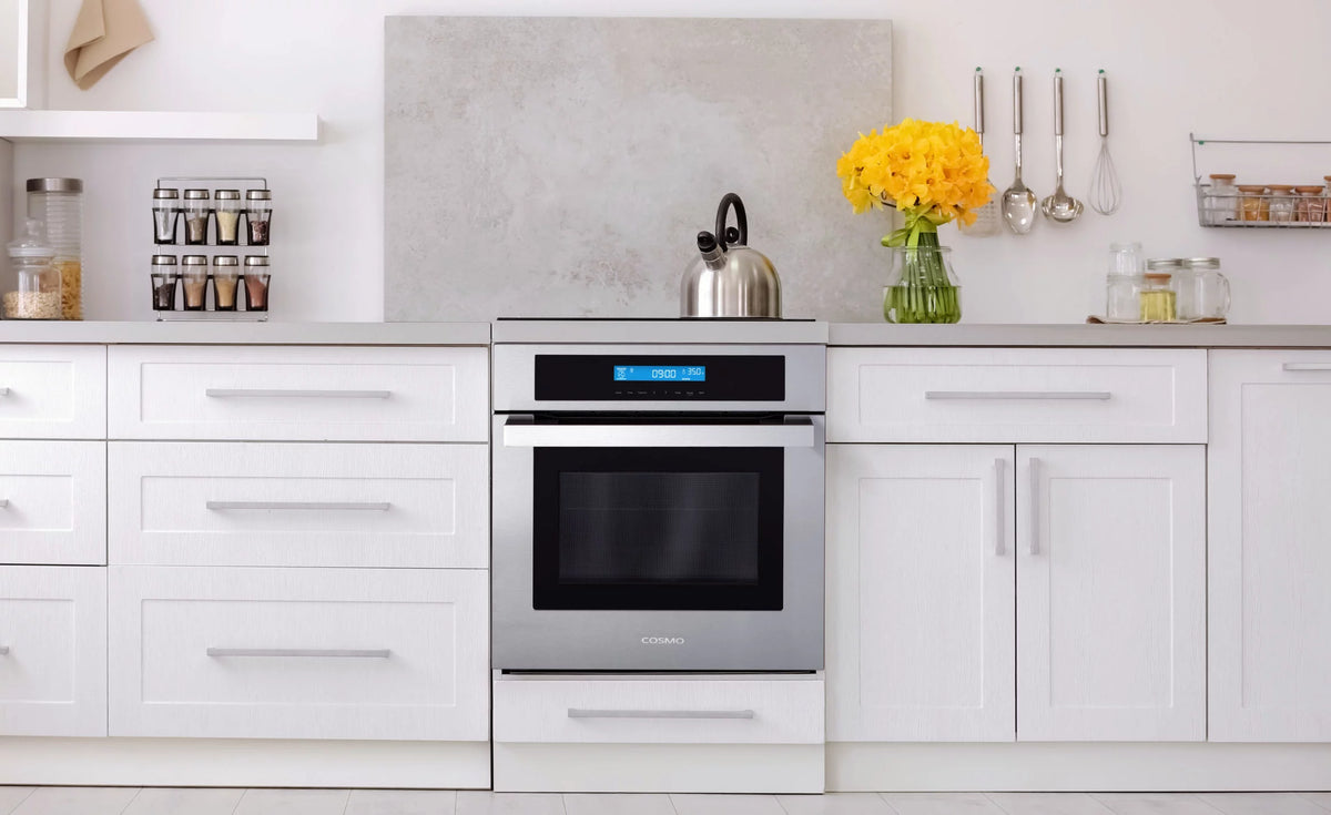 3 Piece Kitchen Appliance Package with Electric Cooktop Microwave and Wall Oven J429