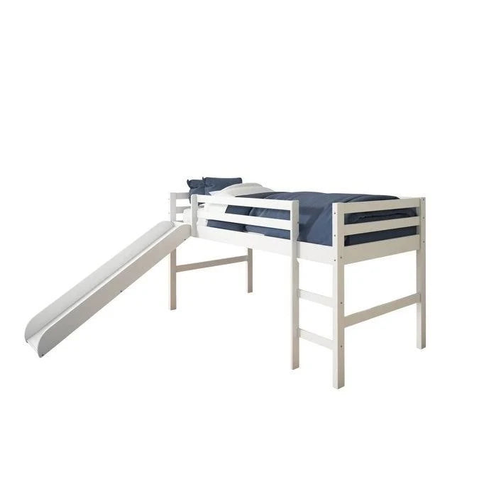 Twin Tent Loft Bed, Espresso/Pink U1087