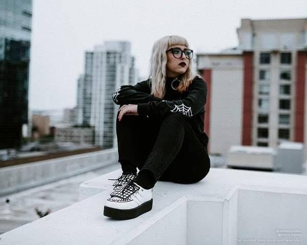 White Leather Creeper Shoes E636