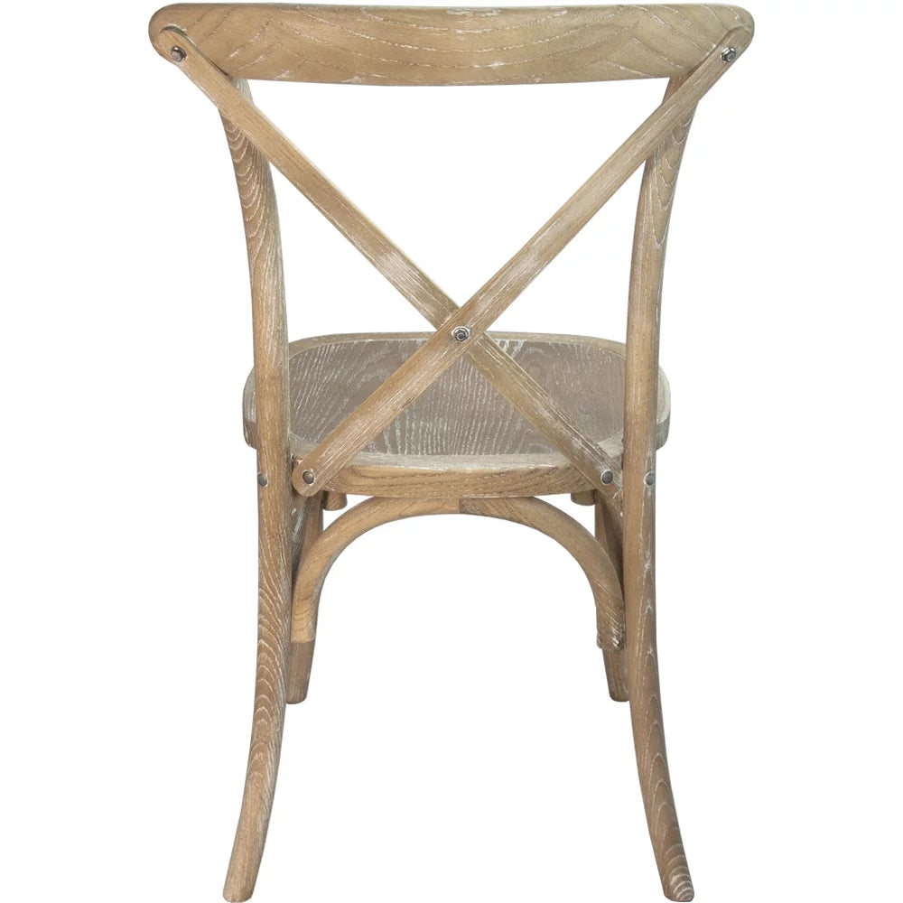 Natural With White Grain X-Back Chair Y8247