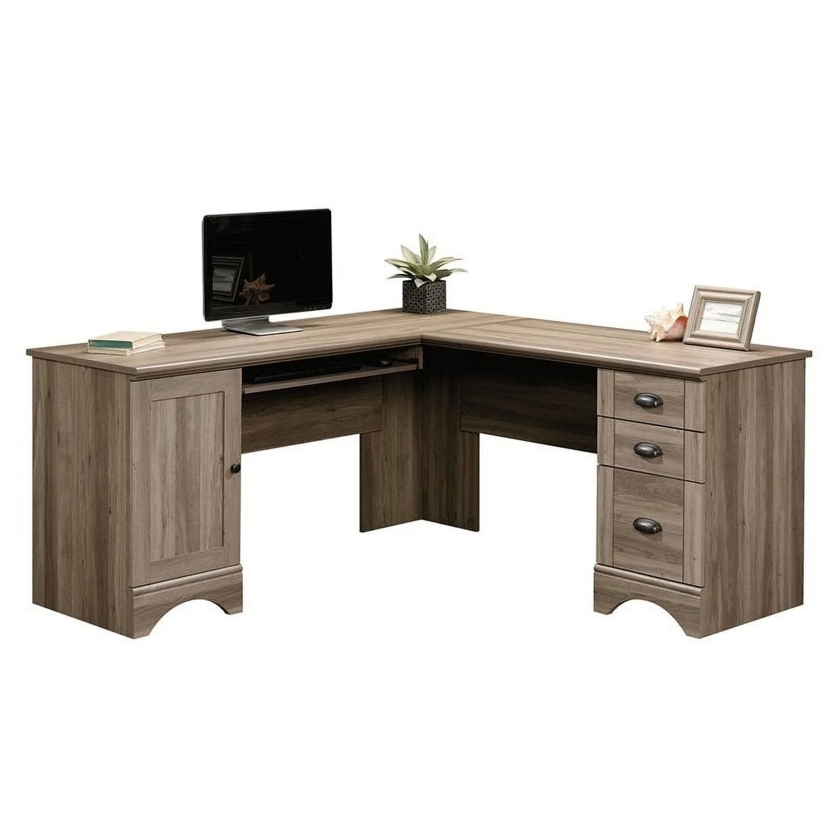 L-Shaped Engineered Wood Computer Desk Z47456