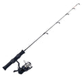 Ice Spinning Reel and Ice Fishing Rod Combo, Solid Carbon Rod, Graphite Reel with Aluminum Spool W7261
