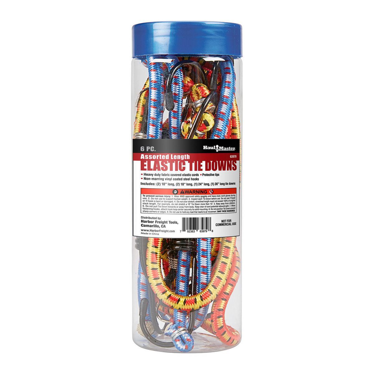 Elastic Stretch Cords, 6-Piece L4405
