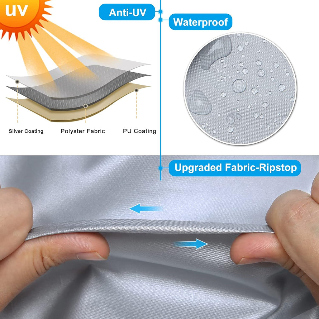 RV Cover Waterproof Travel Trailer Cover Rip-Stop Camper Cover Fits 20'1 - 22' Motorhome V21412