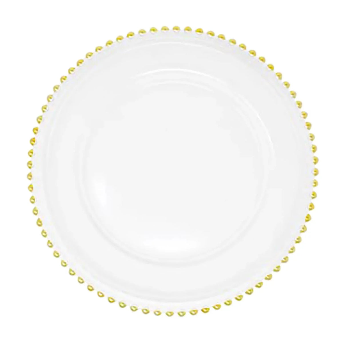Gold Beaded Glass Charger Plates U73195