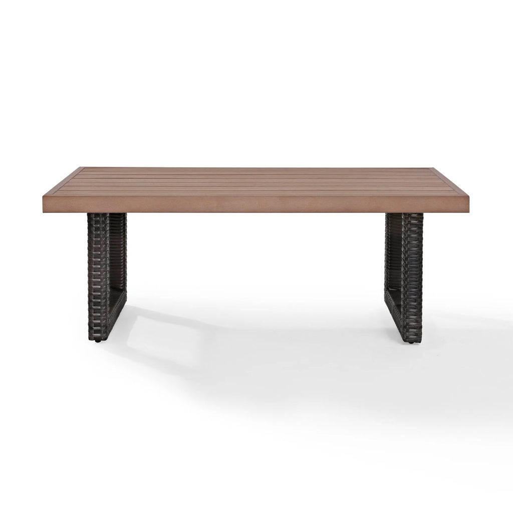 Brown Pedestal Patio Coffee Table V333