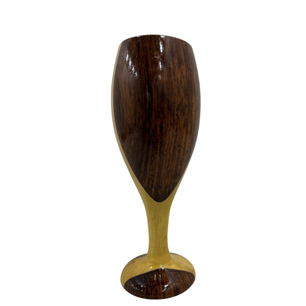 Handmade Wooden Goblet Mango and Teak Wood Wine Drinking Glass B550