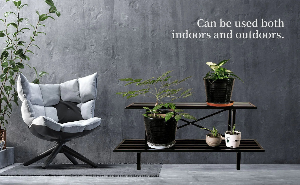 2 Tier Sturdy Metal Plant Stand P27359