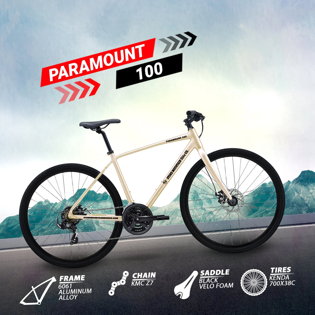 Lightweight Aluminum 21-Speed Hybrid Bicycle with Mechanical Disc Brakes V850256