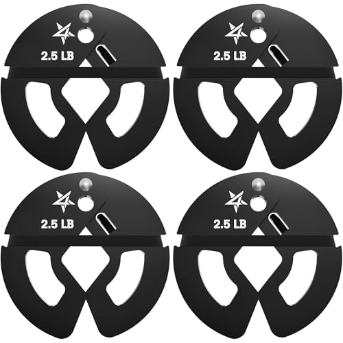 Fractional Weight Plates Set, Steel and Rubber, 1.25LB, 2.5LB, 5LB Q45702