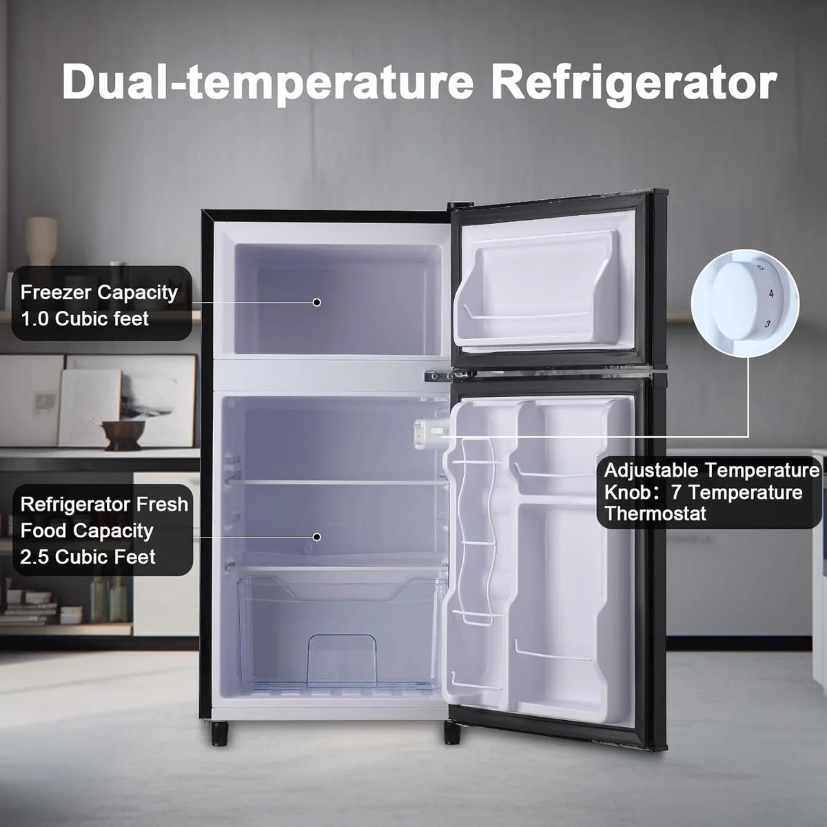 Compact Refrigerator 3.5 Cu. Ft, 2 Door Y223