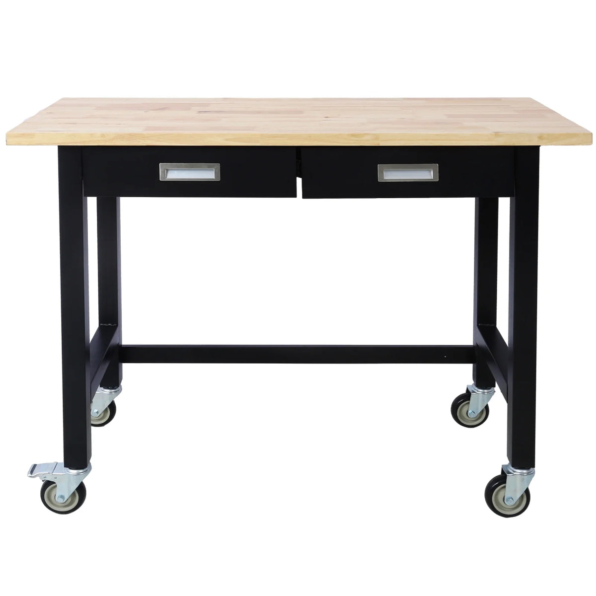 48in Heavy Duty Bamboo Wood Workbench with Drawer Storage Y100253
