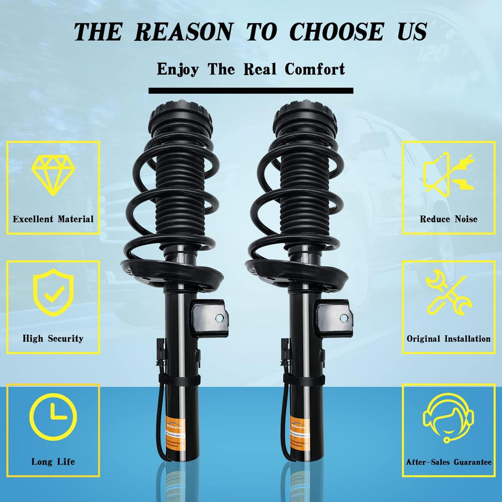 Pair Rear Left Right Shock Absorbers with Upper Mount Assembly N36181