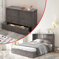 Queen Size Murphy Bed Chest with Foam Mattress X630348
