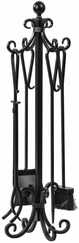 5 Pieces Cast Iron Fireplace Tools C46722