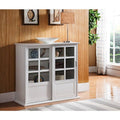 White Wood Curio Table U9326