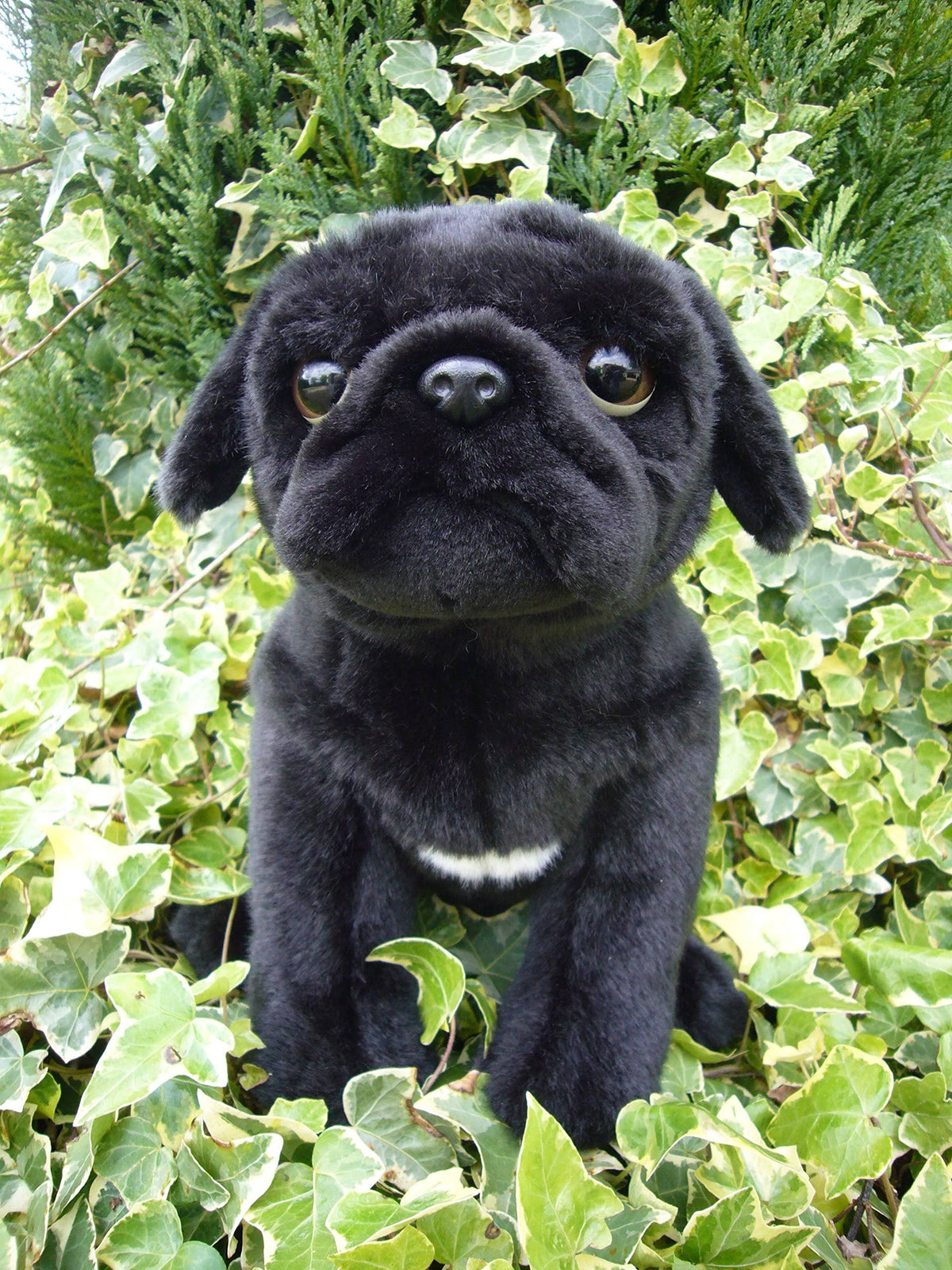 Pug Stuffed Animal Plush Toy Medium Black K78343