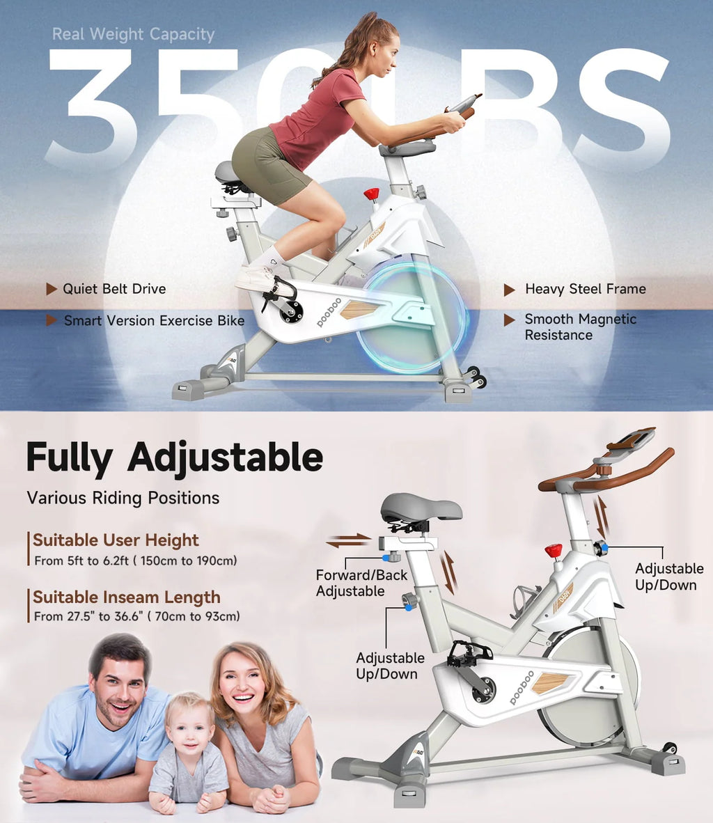 Magnetic Stationary Indoor Cycling Exercise Bike 350 Lb N291053