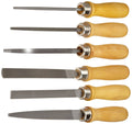 6 Piece Hand File Set with Wood Handles V6638