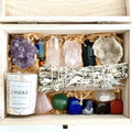 Chakra Stones Crystal Starter Set with Sage Smudge Kit and Relaxation Candle K775539
