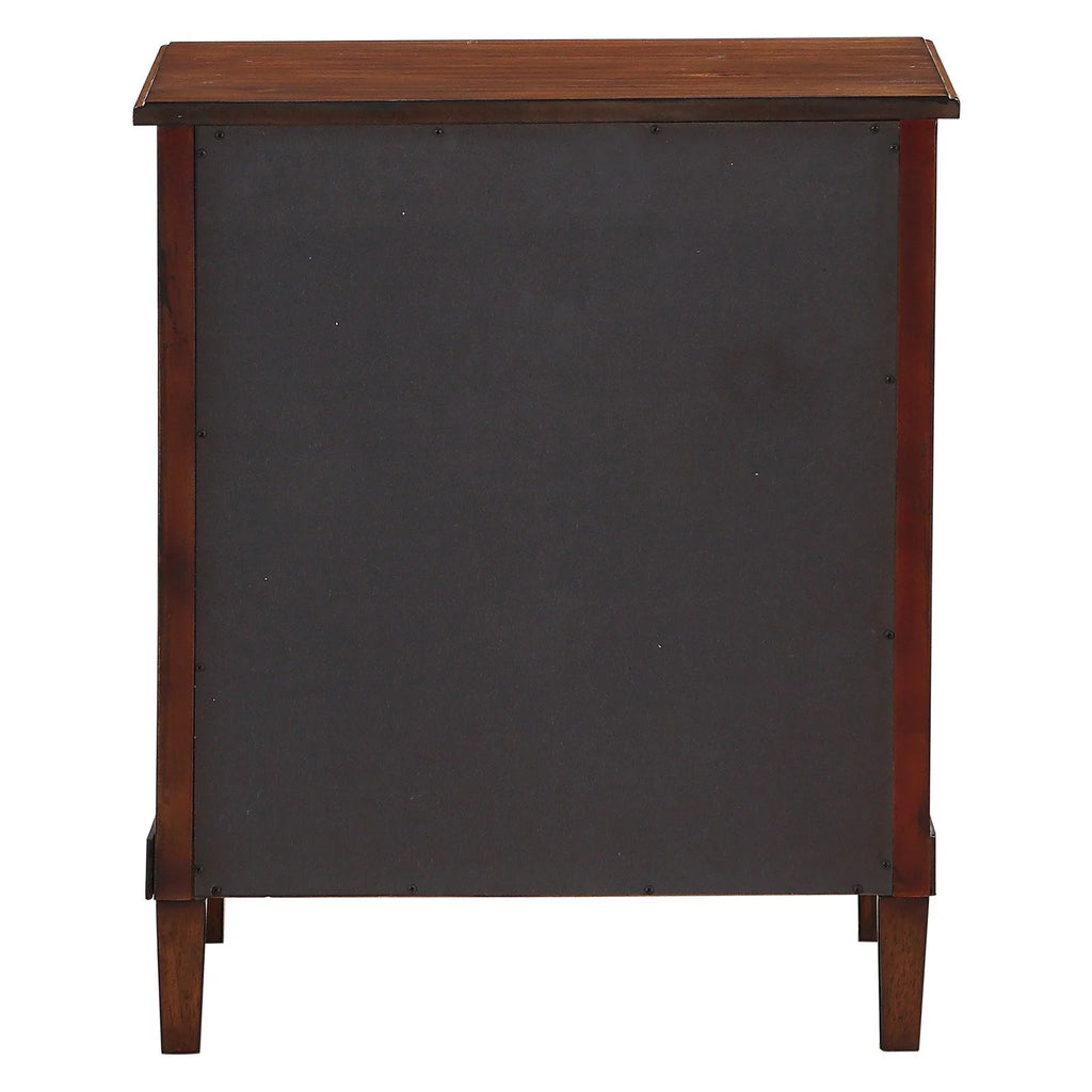 Brown 3-Drawer Wood Nightstand B545
