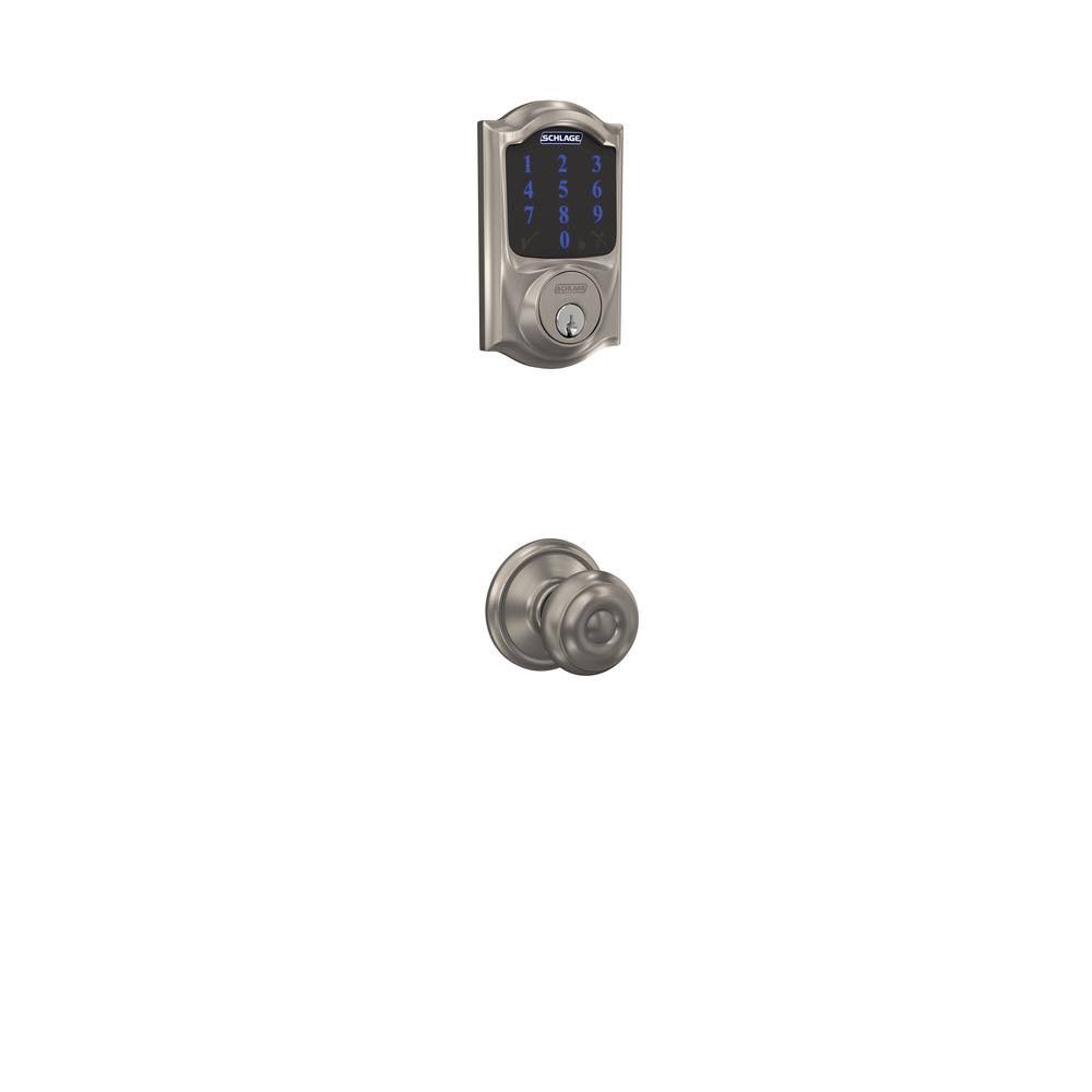 Satin Nickel Smart Deadbolt and Knob U1113