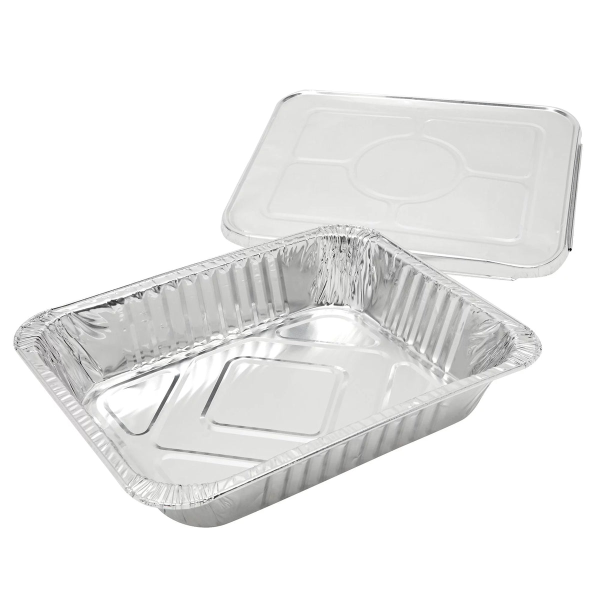 20 Pack Half Size Aluminum Pans with Lids U82457