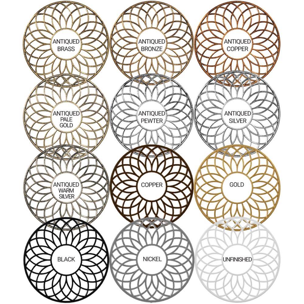 28x22OD x 10 1/8x22ID x 3/4x22P PVC Pierced Ceiling Medallion F663