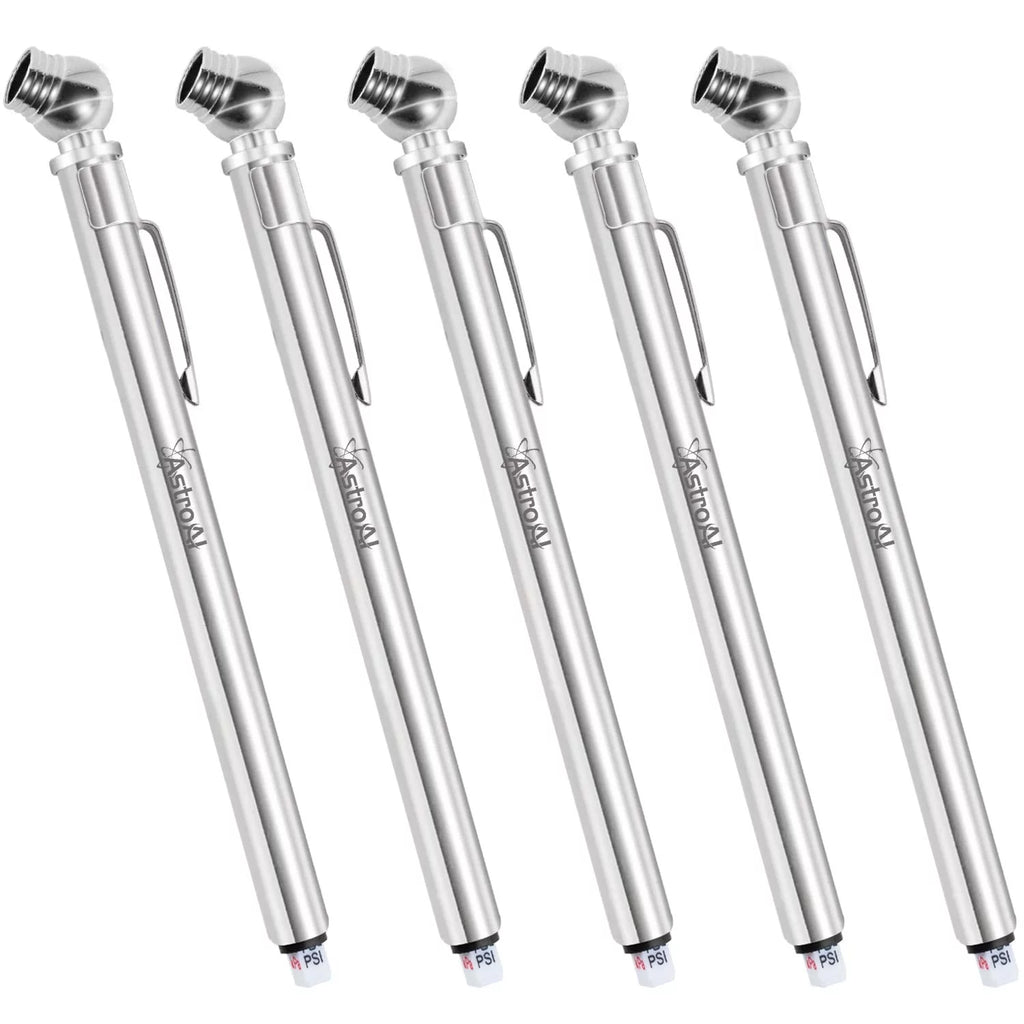 Tire Pressure Gauge 5 Pack Stainless Steel Pencil 10-75 PSI Z34527