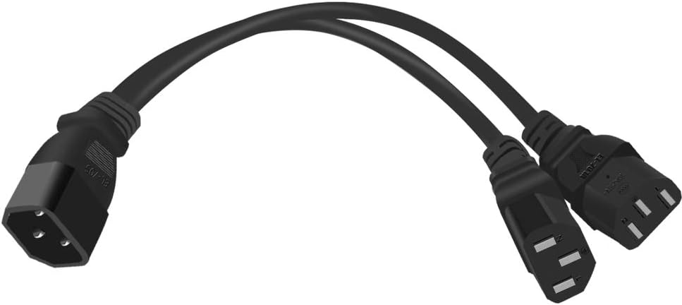 3Pack C14 to 2 x C13 Power Adapter Cable Cord 30cm L67495