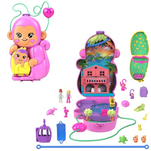 2-in-1 Travel Toy with 2 Micro Dolls and 16 Accessories M1498